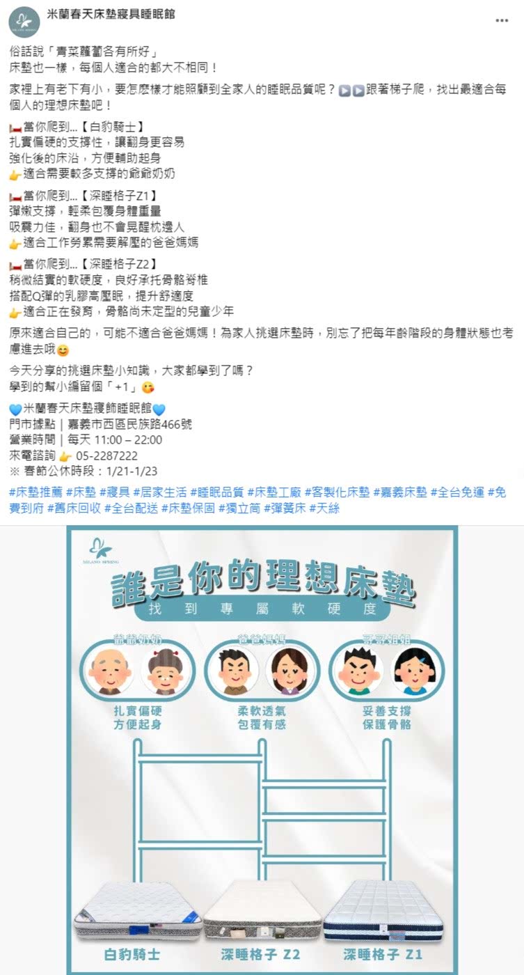 Facebook 社群貼文範例